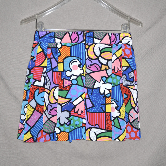 Vintage 90s TAIL Colorful Graphic Print Mini Skirt - Picture 5 of 8